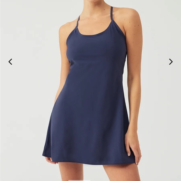 Outdoor Voices ICONIC Exercise Dress in Navy. - Picture 2 of 5